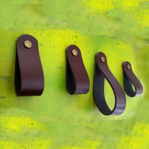 Leather pulls for doors,oak brown leather furniture pulls,drawers leather handles,doors leather pulls,leather furniture handles,doors  pulls