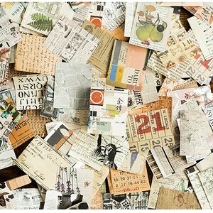 Pequeños carteles de papel vintage, tarjetas Vintage de álbum de recortes de 5/4 cm, papel de libro Vintage, notas vintage, papel Medieval, decoración de casa de muñecas, papel de diario basura