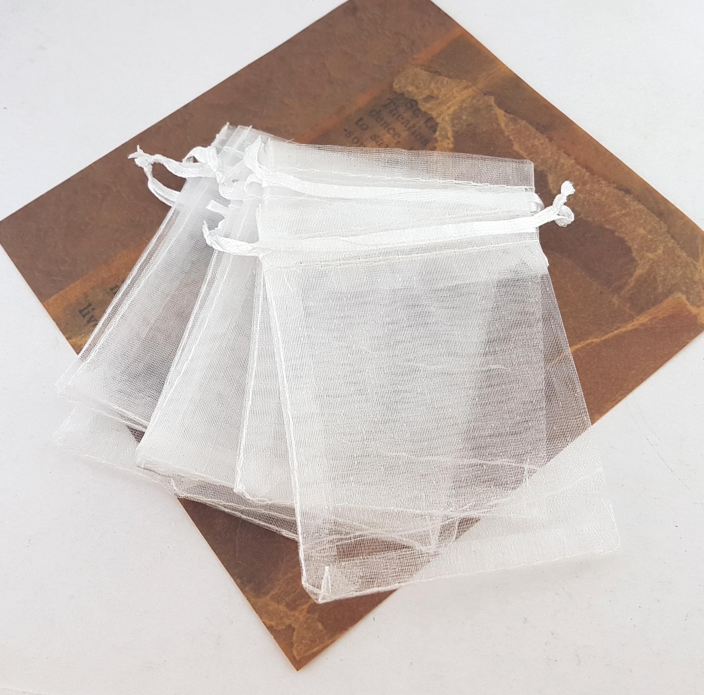 Transparent Organza Gift Bag,organza Jewelry Pouch,white Sheer