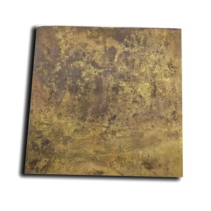 antique patina brass sheet,rustic brass sheet crafting material,metal art supplies,thin brass sheet for jewelry,natural patina brass tile