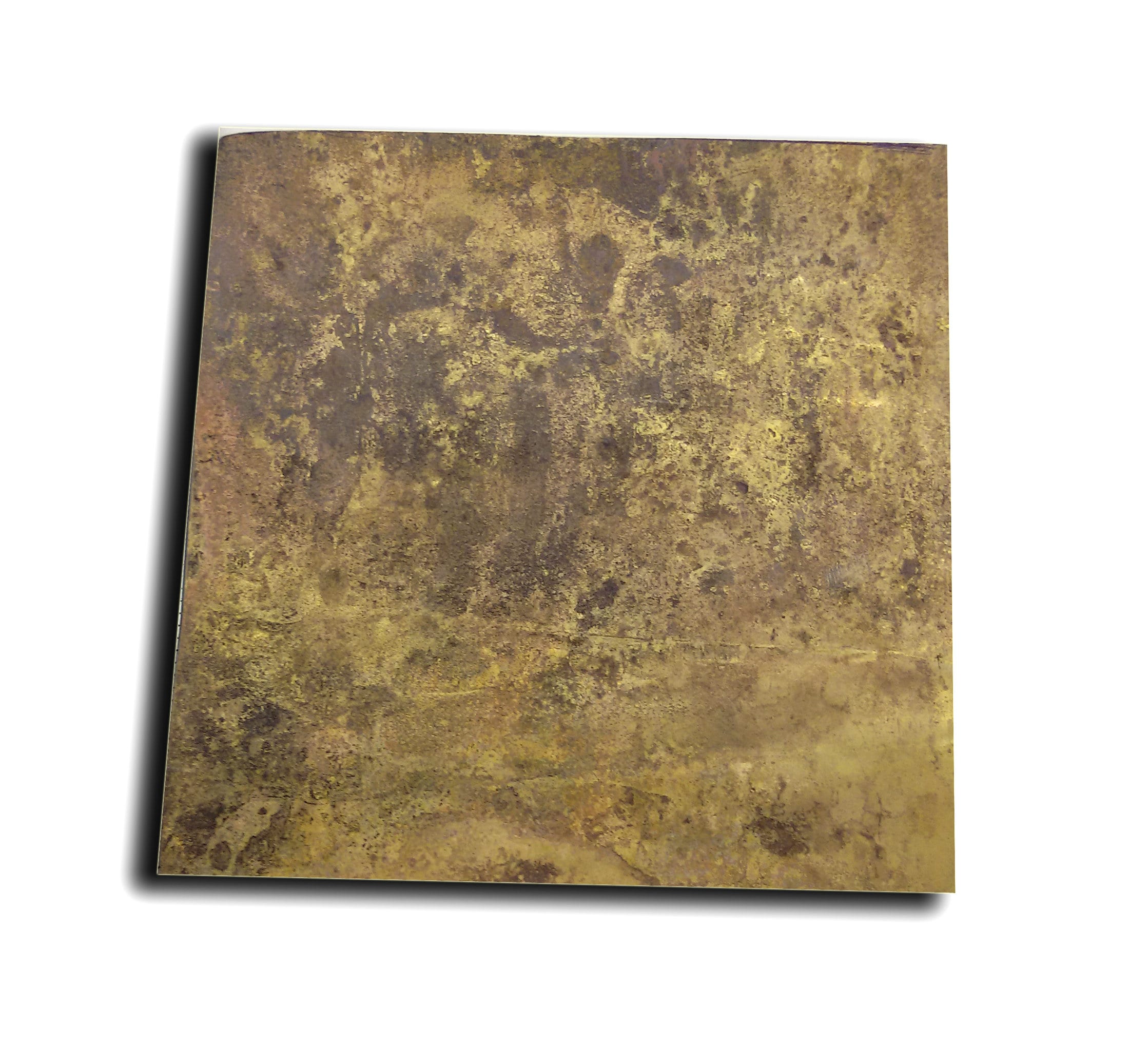 2 Solid Yellow Brass 22 Gauge 3x3 Inch Hammered Texture Sheets SKU-BB-25 -   Hong Kong