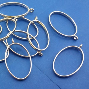 colgante de marco abierto, colgante de bisel trasero abierto, colgantes de relleno de resina 2, colgante de resina epoxi de fundición, ajuste de cabujón de latón, óvalo de plata de Cabochon