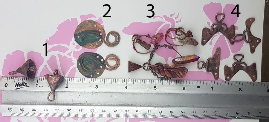 Assemblage Jewelry Parts,antique Copper Elements,altered  display picture 1