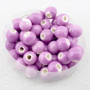 pottery  beads,purple ceramic beads,violet pottery porcelain beads,round porcelain bead,purple glazed beads,glazed porcelain purple  bead