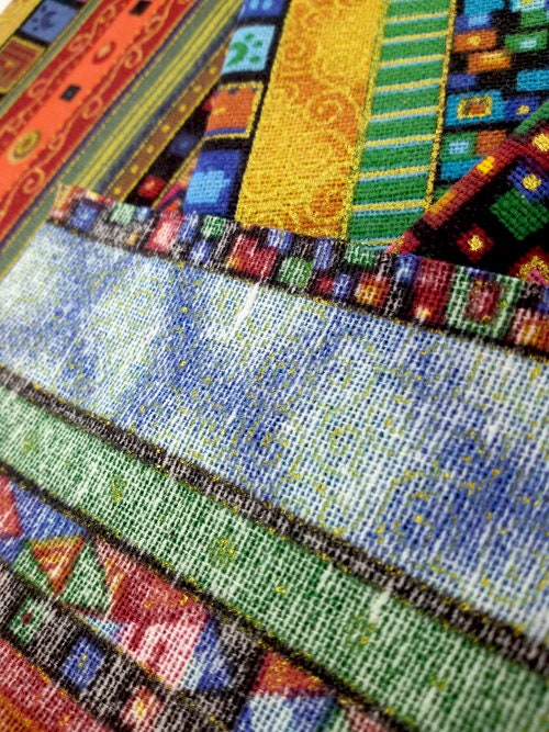 Cotton Ethnic Fabriccolorful Cotton Patchespatchwork Etsy UK