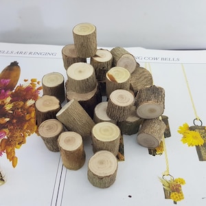 Naturholzscheit,unbearbeiteter kleiner Holzscheit,Baumholz Ministab mit Rinde,kleines rustikales Holzscheit,Walddekostab,leerer Holzstab