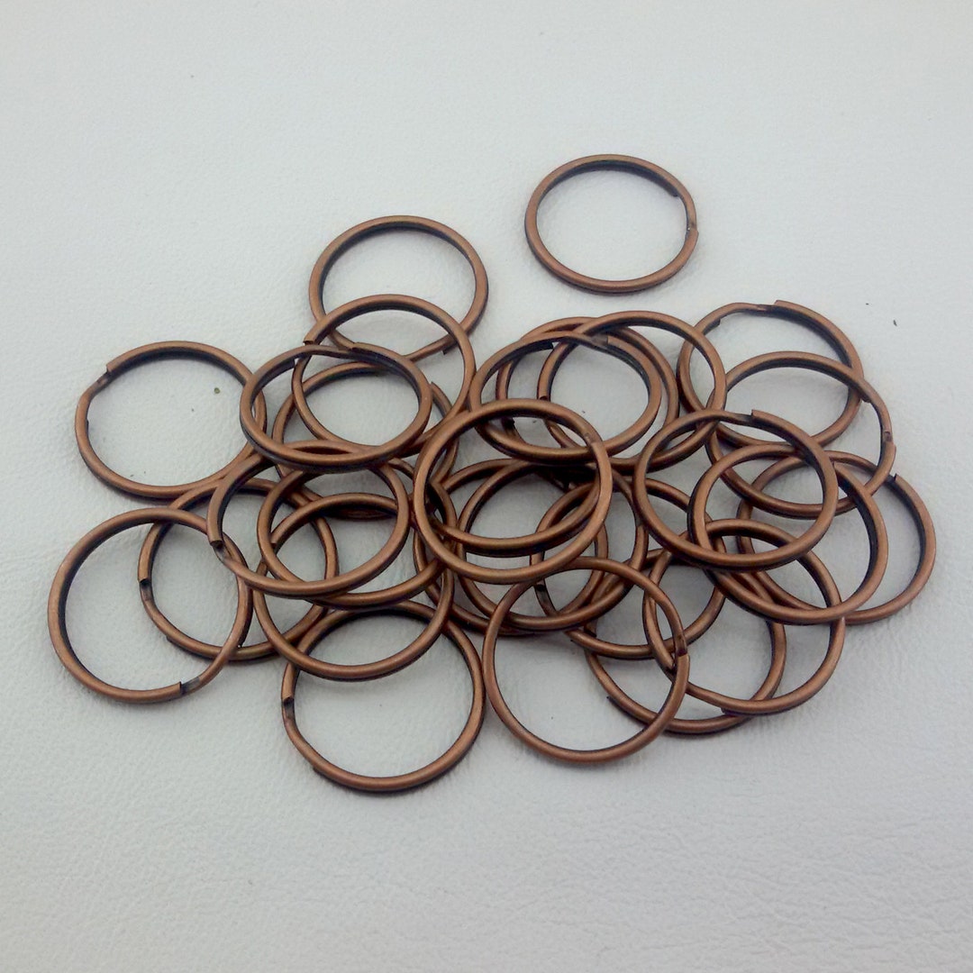 Split Keyringsantique Copper Split Ringscopper Tone Etsy Israel