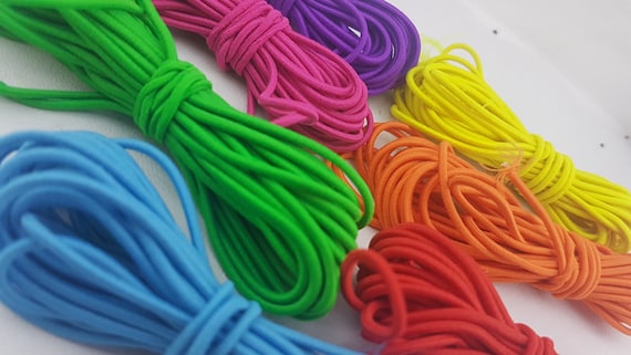 mas.｜ELASTIC ROLLCAP CORDS 2 tone Elastic Round Cord,elastic Colorful Cord 2 Mm,elastic Purple