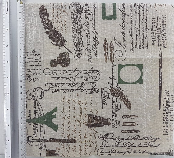 Parche de algodón de diseño vintage, tela de lino de algodón, tela