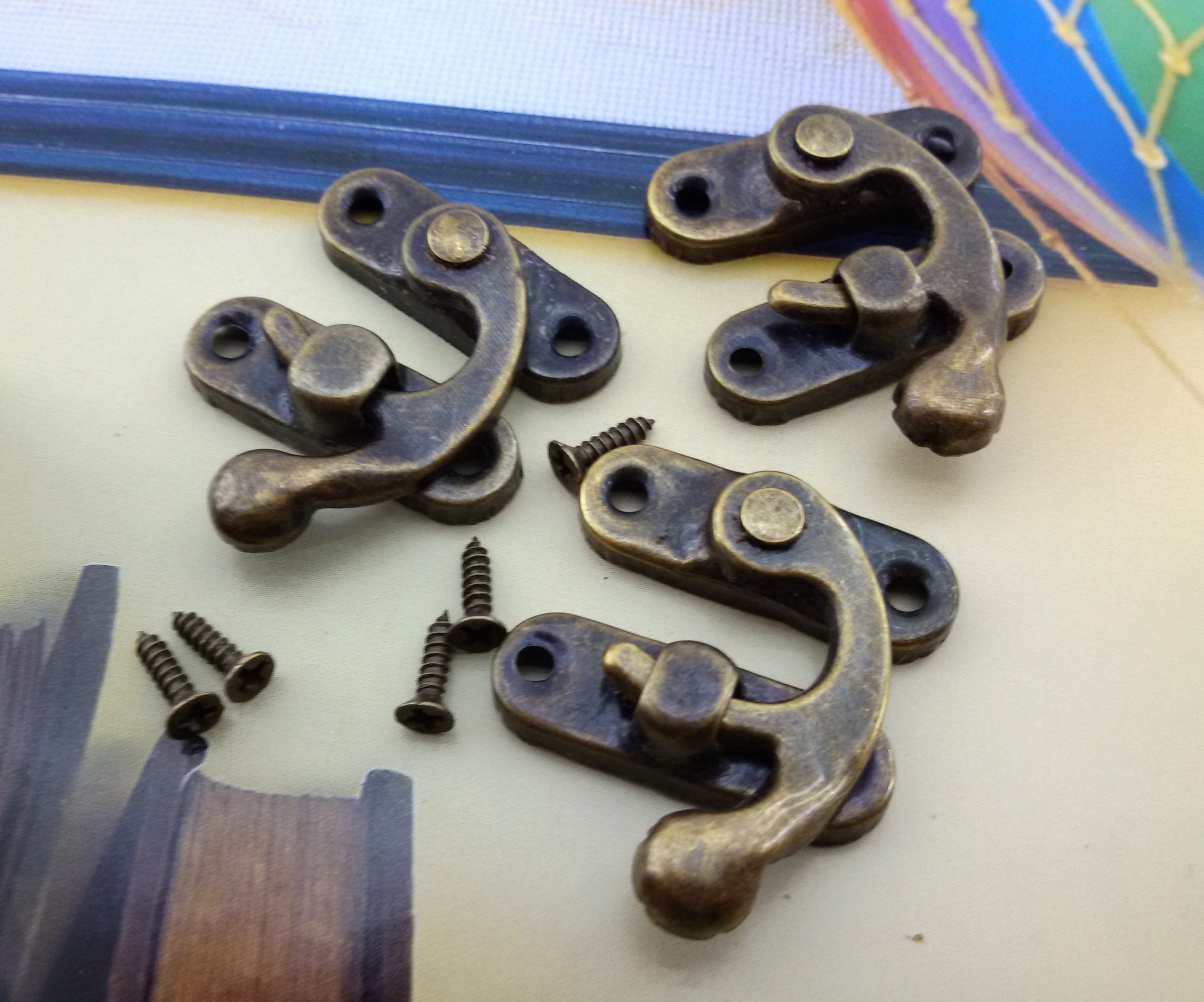 Lightweight Latch Antique Bronze Small Latch,vintage Decor Latches,6 Pcs Lightweight ...