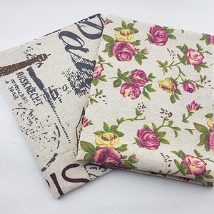 cotton sewing piece,scrapbook retro fabric panel,cotton linen fabric,vintage design cotton patches,patchwork fabric,floral quilting cotton