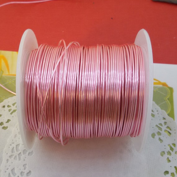 Pink Beading Wire,pink Flexible Beading Wire,wire for Wrapping,0.8 Mm Thin  Beading Wire,pink Tone Jewelry Wrapping Wire,flexible Metal Wire 