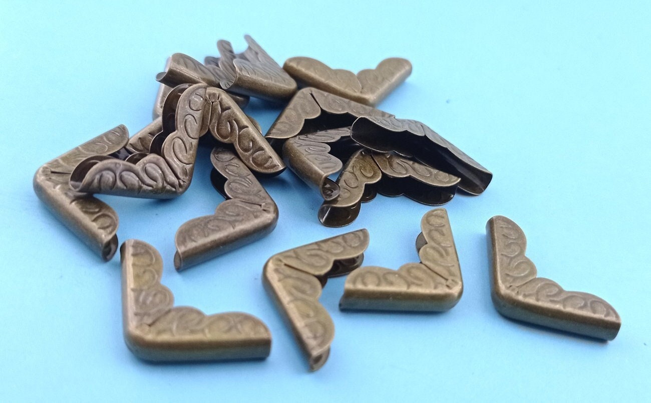 Vintage-Eckenschützer Aus Metall – Antik Bronze, 24 Stück, Für Alben, Bücher & DIY-Projekte