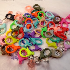 big size acrylic lobster clasp,colorful clasps,25 mm multicolored necklace clasp,claw lobster for jewelry,color mix lobster jewelry closure