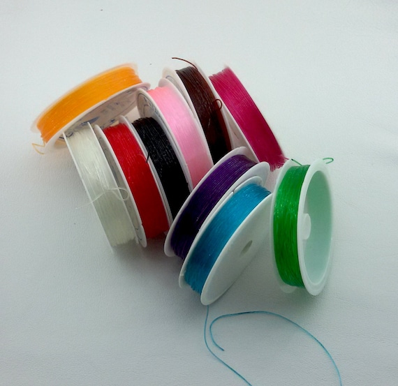 Stretchy Crystal Cord,round Clear Colorful Elastic Thread,colorful Elastic  String,thin Rubber Cord,round Elastic Cord,bracelet Stretch Cord 