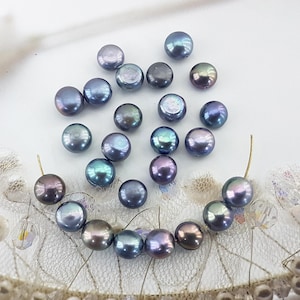 gray pearl bead,round shape natural pearl,loose genuine freshwater potato pearl,shimmery iridescent cultured pearl,water pearl grey luster