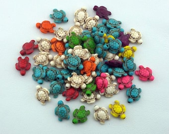 turtle shape howlite likebeads,turquoise colour carved turtle howlite like beads,tortoise red bead,brown inlay howlite imitation turtle bead