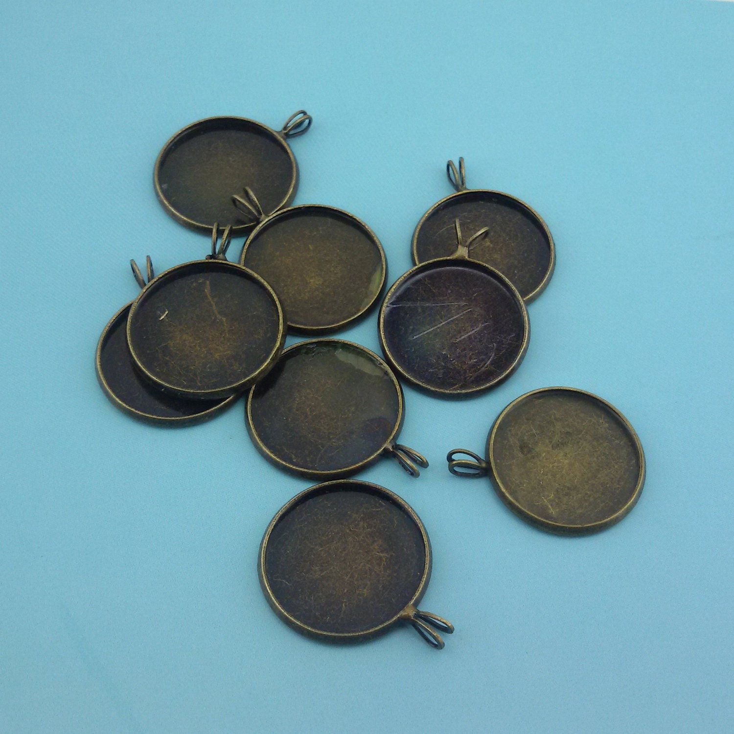 40 Pezzi Castoni Cabochon Ovali In Rame Per Gioielli - Base Vuota Per Spille E Fermagli, Stile Vintage