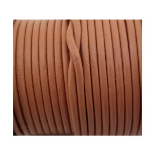leather cord for jewelry,2 mm leather cord,1 m pech round leather lace,bracelet round peach Leather cord,necklace leather thong,thin cord
