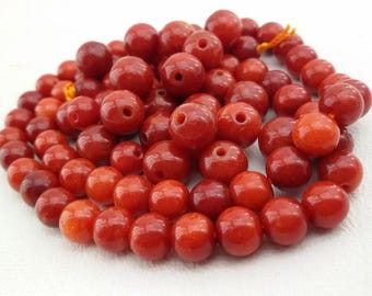 red chalcedony beads,red marbled chalcedony crystal beads,red chalcedony gemstone beads,round smooth red chalcedony beads,red crystal beads