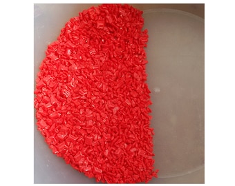 glass fusing supply,red crushed glass,lamp work supply,crushed glass bundle,epoxy craft fillers,glass scraps from beads,glass fragments