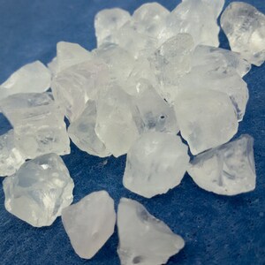 clear quartz beads,2 raw white quartz,2 clear white nugget gemstones,quartz crystal,drilled crystal,harmony stone,spiritual growth stone image 3
