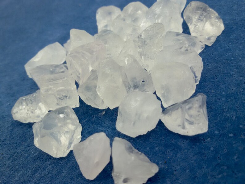 clear quartz beads,2 raw white quartz,2 clear white nugget gemstones,quartz crystal,drilled crystal,harmony stone,spiritual growth stone image 3