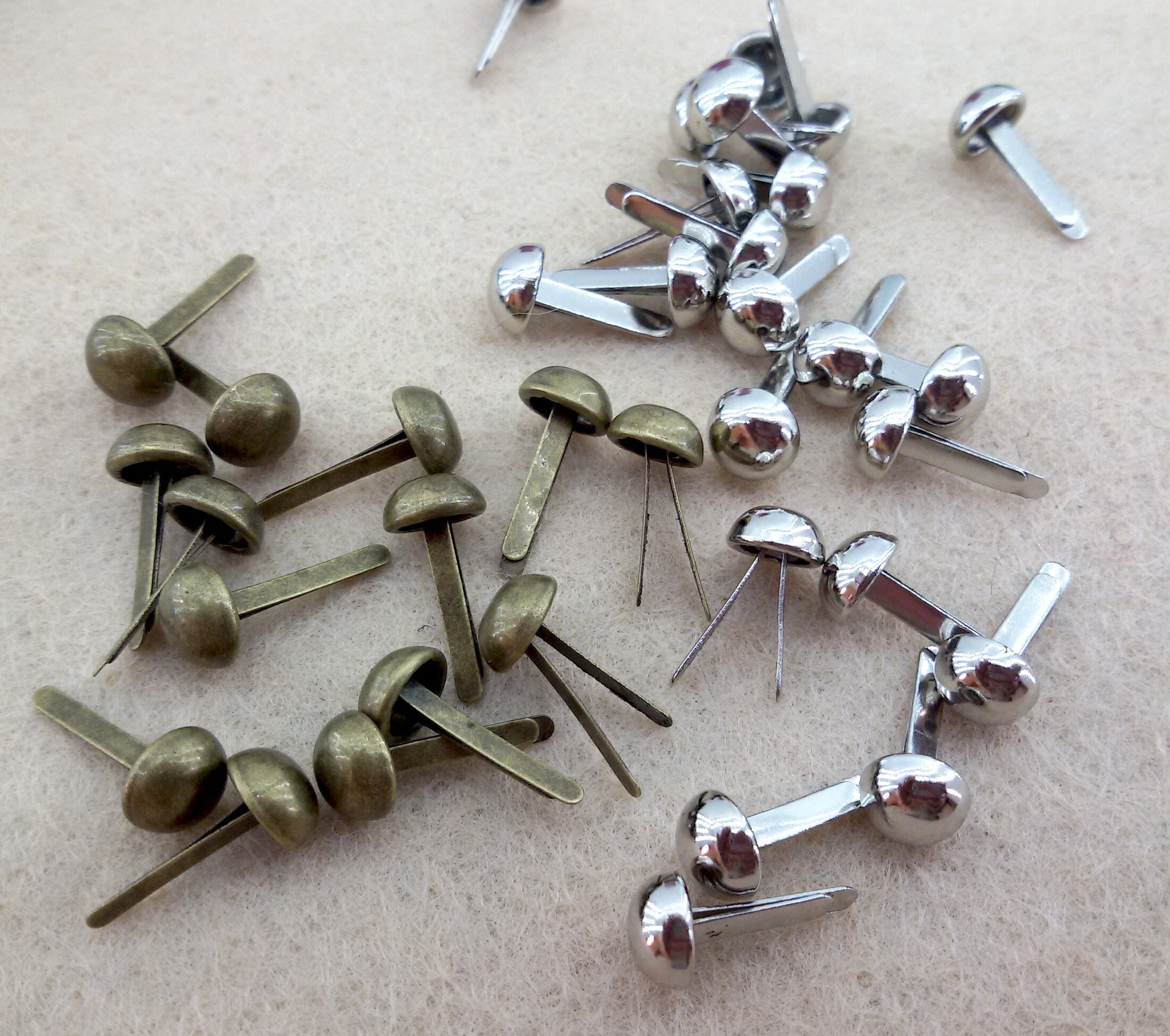Trimming Shop 500pcs Metal Split Paper Fastener Pins, Round Head Split Pins  Brads with Storage Box for Scrapbooking, Crafting, Toy Making, Document