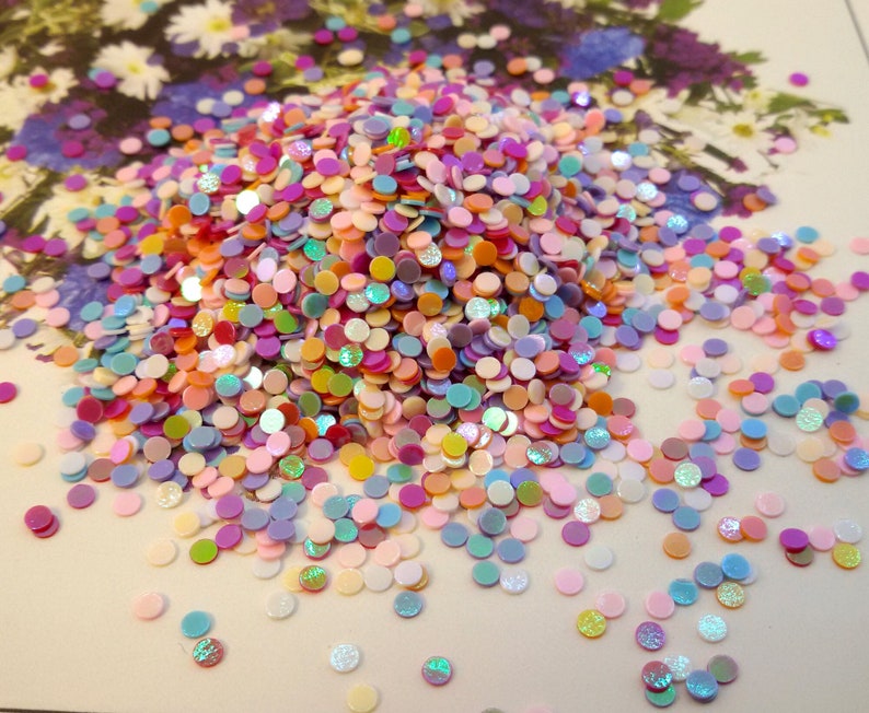 Color Mix Dot Glitter Confettimirror Effect Glitter Etsy