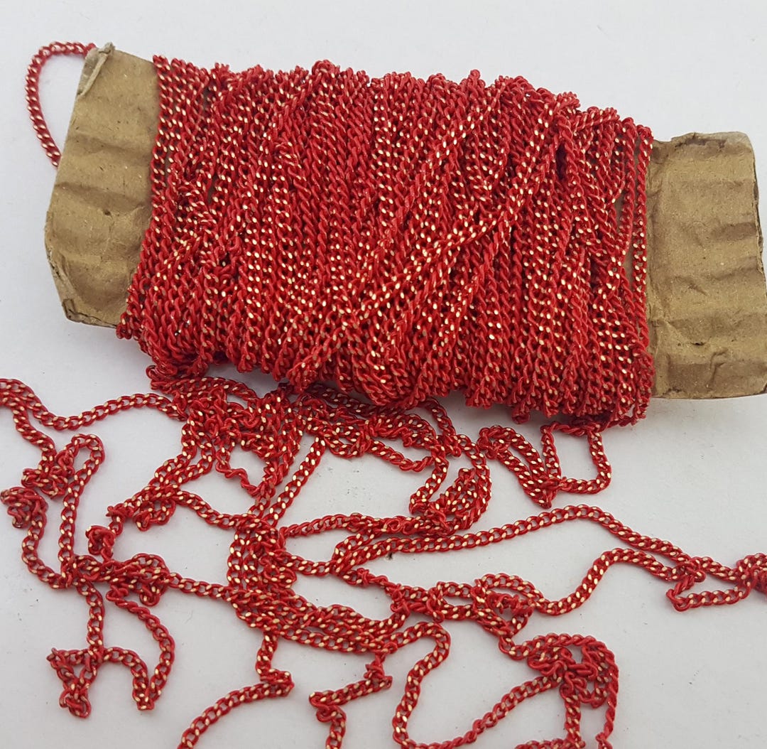 Red Jewelry Chain,thin Red Colour Chain,red Chain for Necklace,red ...