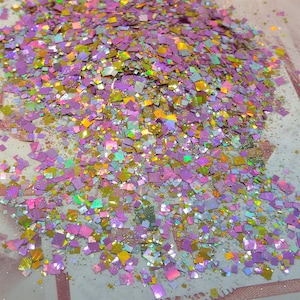 roze paars glanzende glittervlokken, zachte kleine vlokken en fijne hars glitter, kaars maken roze glittervlokken, paarse vlokken gloeiende glitter