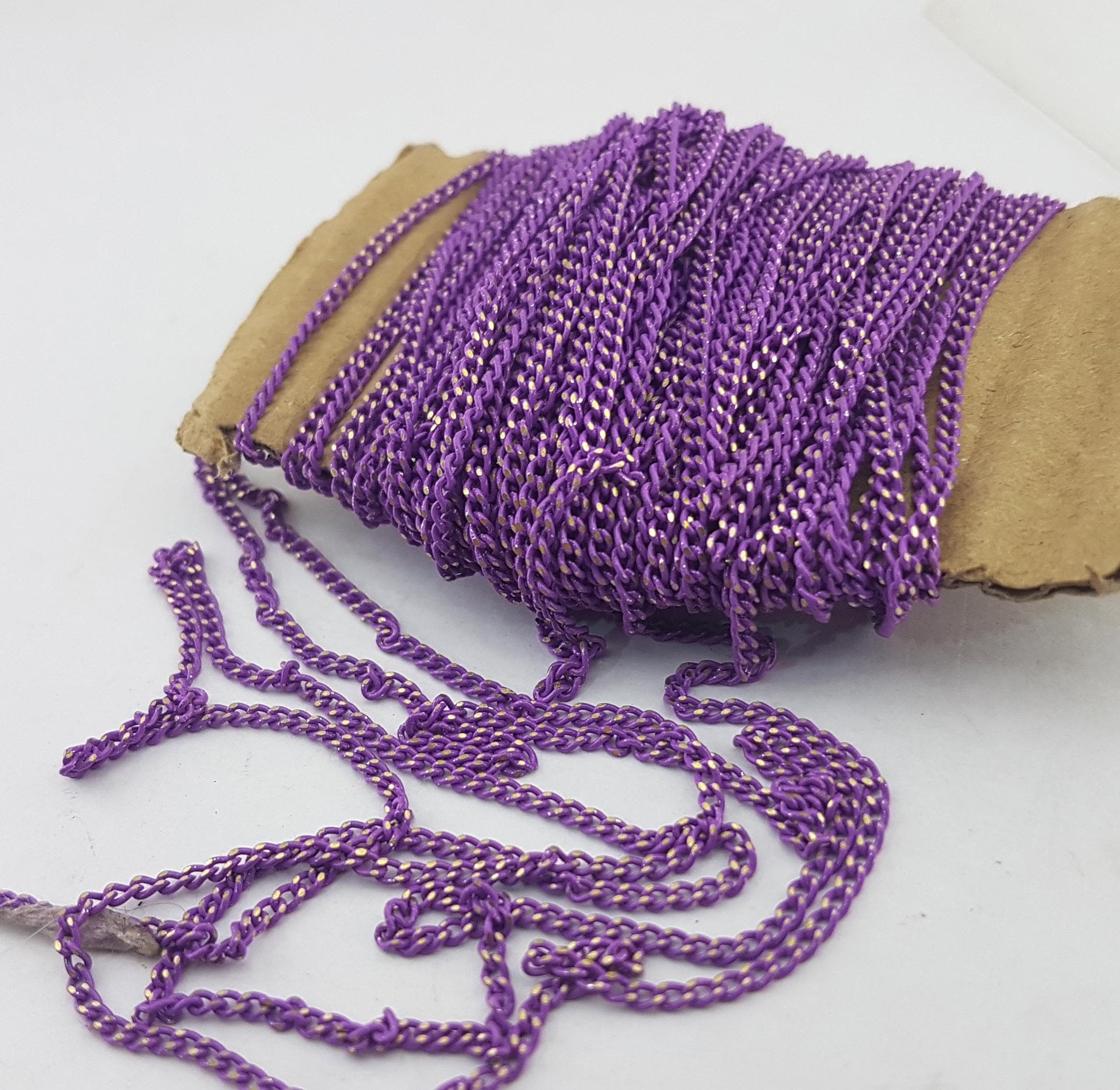 工芸品 Purple neckless pipe Purple Jewelry Chain,thin Purple Colour Chain,purple Chain for