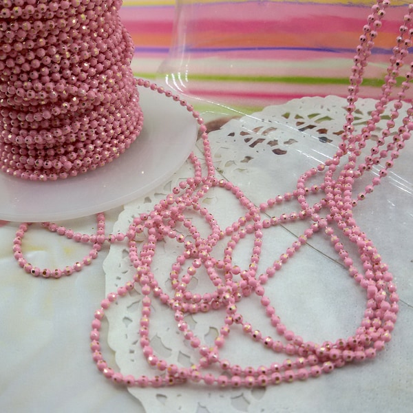 pink ball chain,pink color necklace ball chain,thin 1.5 mm jewelry pink ball chain,colorful ball chain,pink ball chain,key ring ball chain