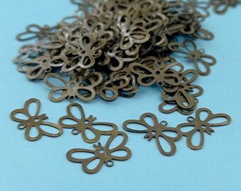 tiny butterfly  connectors,earrings Connectors Antique bronze,small Bracelet Connectors,bronze tone small butterfly for Earrings