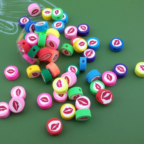 rubber beads,colorful rubber beads, Polymer Clay  Beads,kids bracelet beads,rubber lips beads,rainbow rubber beads,color mix rubber beads