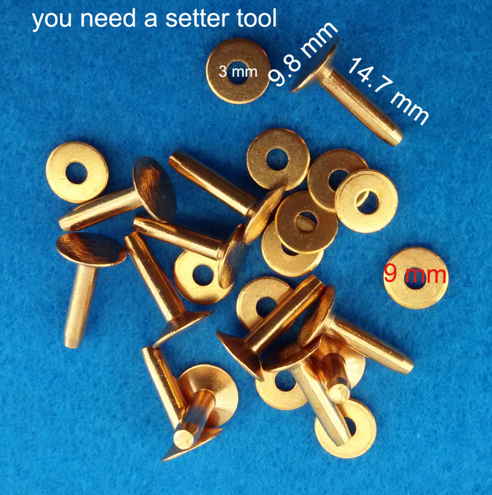Copper Rivets,heavy Duty Saddlers Rivets,flat Head Copper Rivet and ...