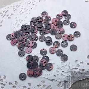 Anéis conectores minúsculos de cobre patinado para brincos, pequenos conectores de anel de joias de cobre antigo, conectores de anéis de cobre fechados de 6 mm com furos