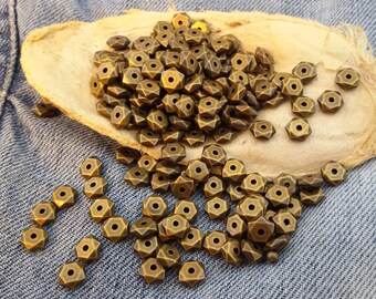 antique bronze acrylic Beads,small metallic acrylic beads,big hole acrylic beads,bronze acrylic spacer beads,acrylic beads metallic effect