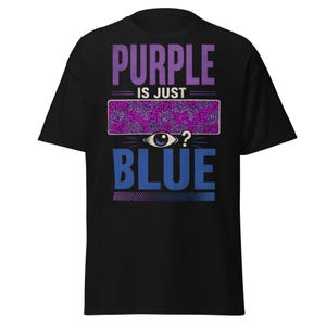 Suspicious Blue Shirt | Funny Colorblind Humor Tee, Color Vision Gift
