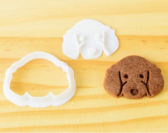 Cortador de galletas con forma de perro salchicha – Estampador de cara de perro salchicha, 4 cm Mini