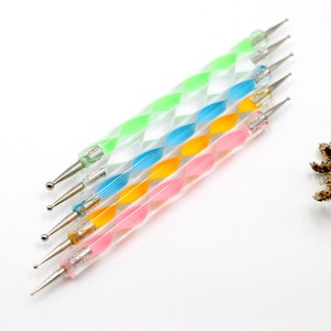Polymer Clay Dotting Tools - Set of 5 - 10 different sizes | Texturing Tools | DIY Kit