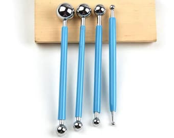 Polymer Clay Metal Balling Tools - Set of 4 - 8 different sizes | Texturing Tools | DIY Kit