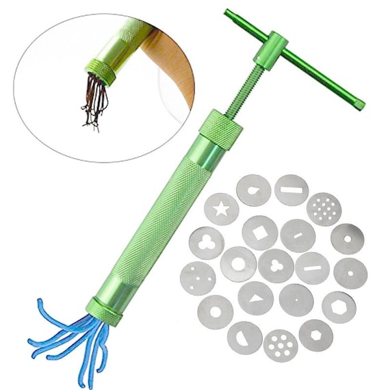 Clay Extruder / Clay Gun With 20 Discs Polymer Clay Tools / Fondant 