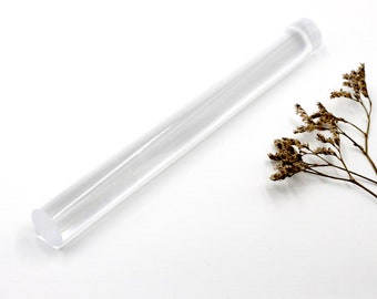 Rolling Pin / Roller Pin - Small 19.5cm x 2cm Clear Acrylic Polymer Clay Tools
