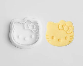 Hello Kitty Cookie Cutter – Baking Stamp, Polymer Clay Tool, Embrosser