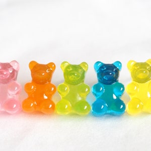 Gummy Bear / Novelty Candy Lollies Earrings Stud - Assorted Colours | Cute Colourful Kids Earrings