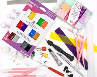 Polymer Clay Earrings Start-Up Kit – Sculpey Premo, Craft Tools