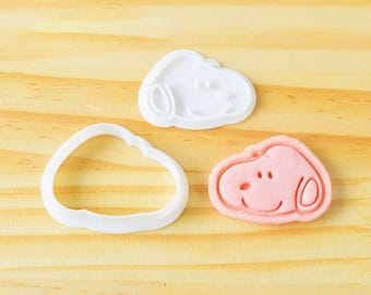 Snoopy Peanuts Cookie Cutter – Baking Stamp, Polymer Clay Tool, Embrosser