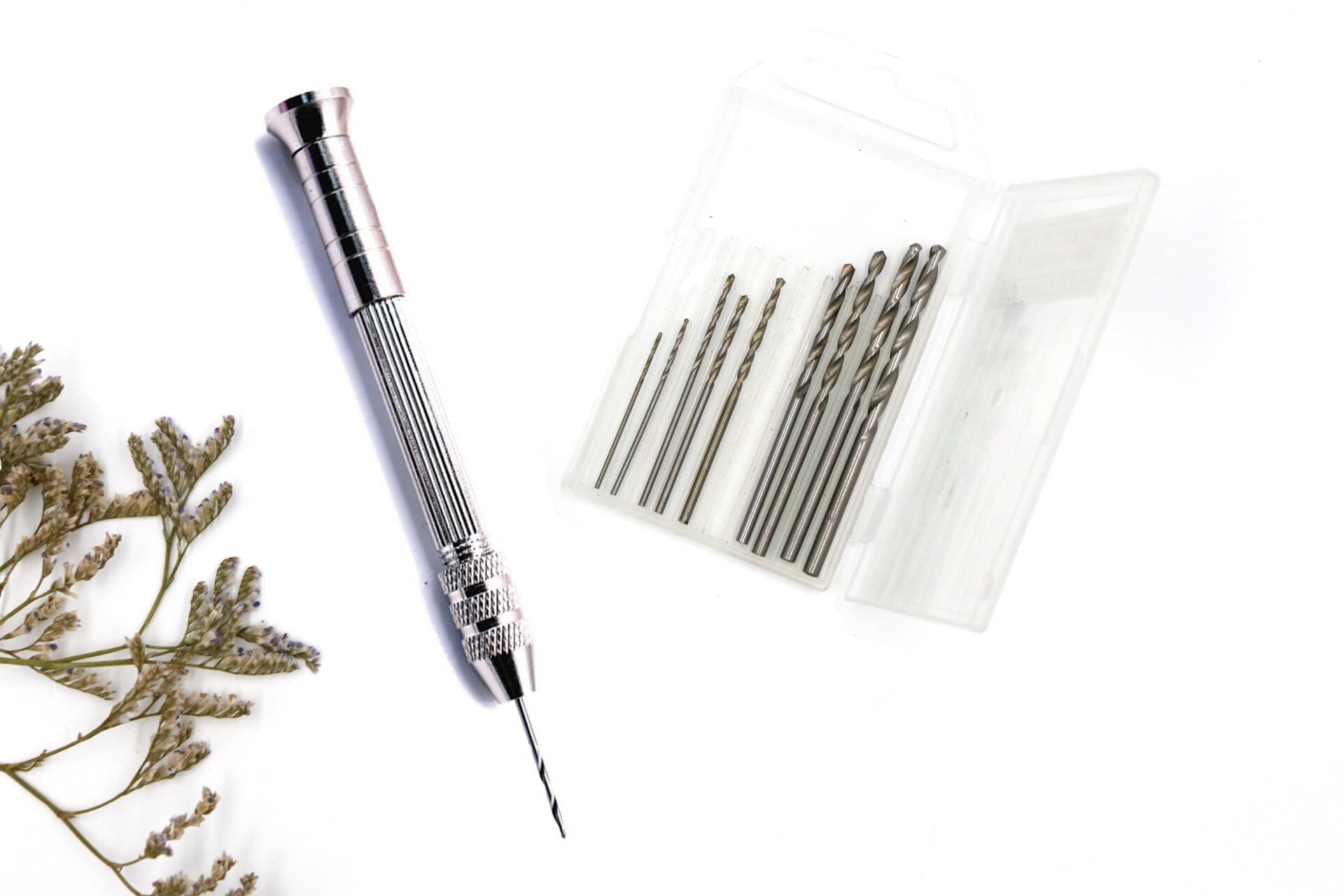 Quality Mini Hand Drill with 10 different drill bits - Polymer Clay T…
