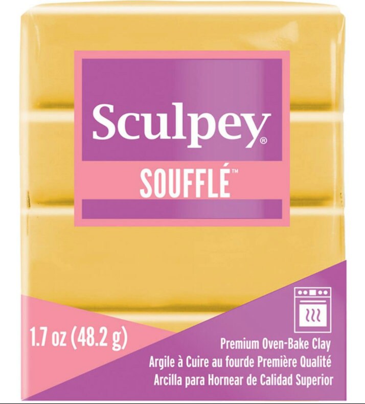 Sculpey Souffle Yelloe Ochre Nr. 6521, Oven-bake Polymer Clay, 48 Gr,  Oven-bake Polymer Clay 